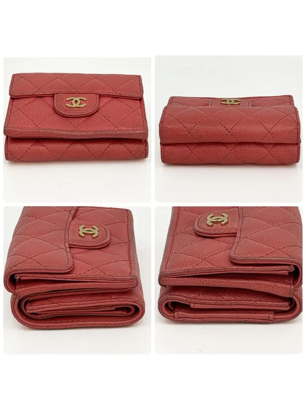 Chanel Matelasse Tri-Fold Wallet Caviar #284543C57B
